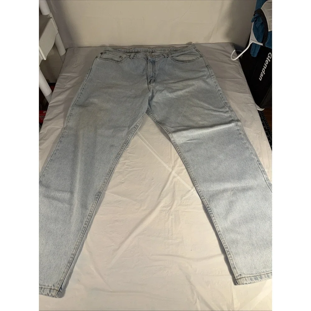 Polo Ralph Lauren Mens Light Wash Straight Leg Denim Jeans Blue 40x31 RL Flag